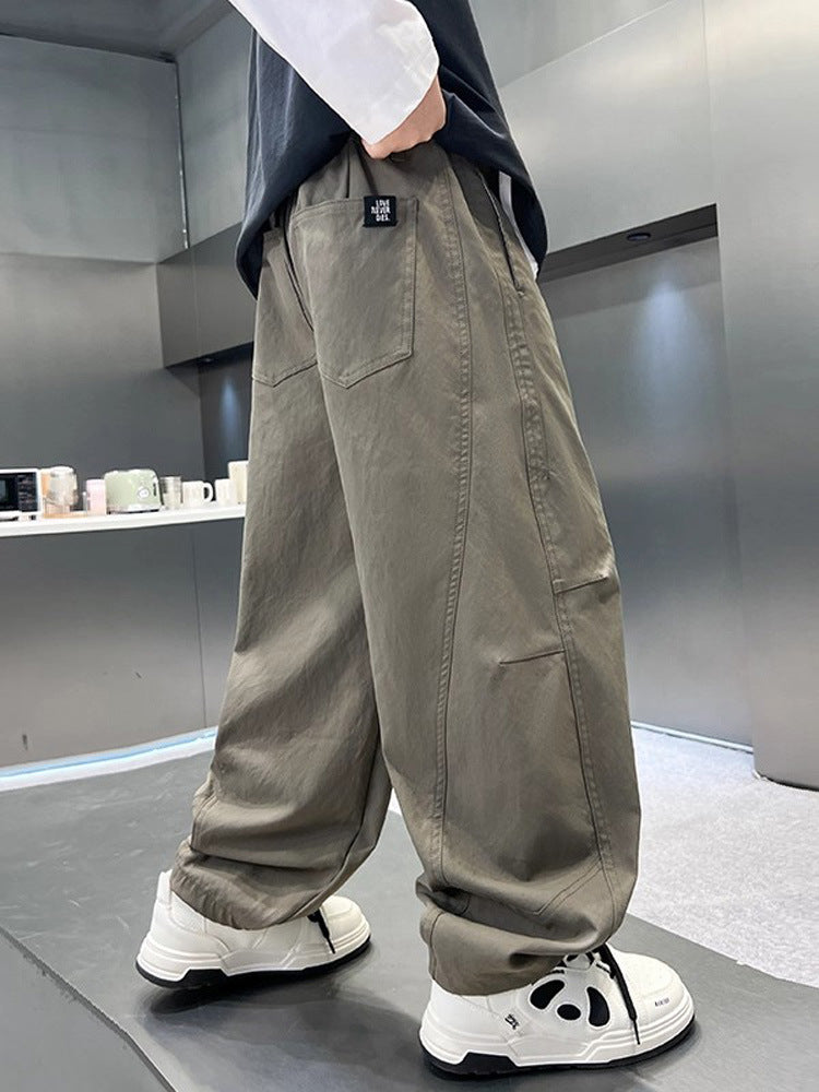 Autumn Casual Older Boy Junior High School Straight Children's Pants