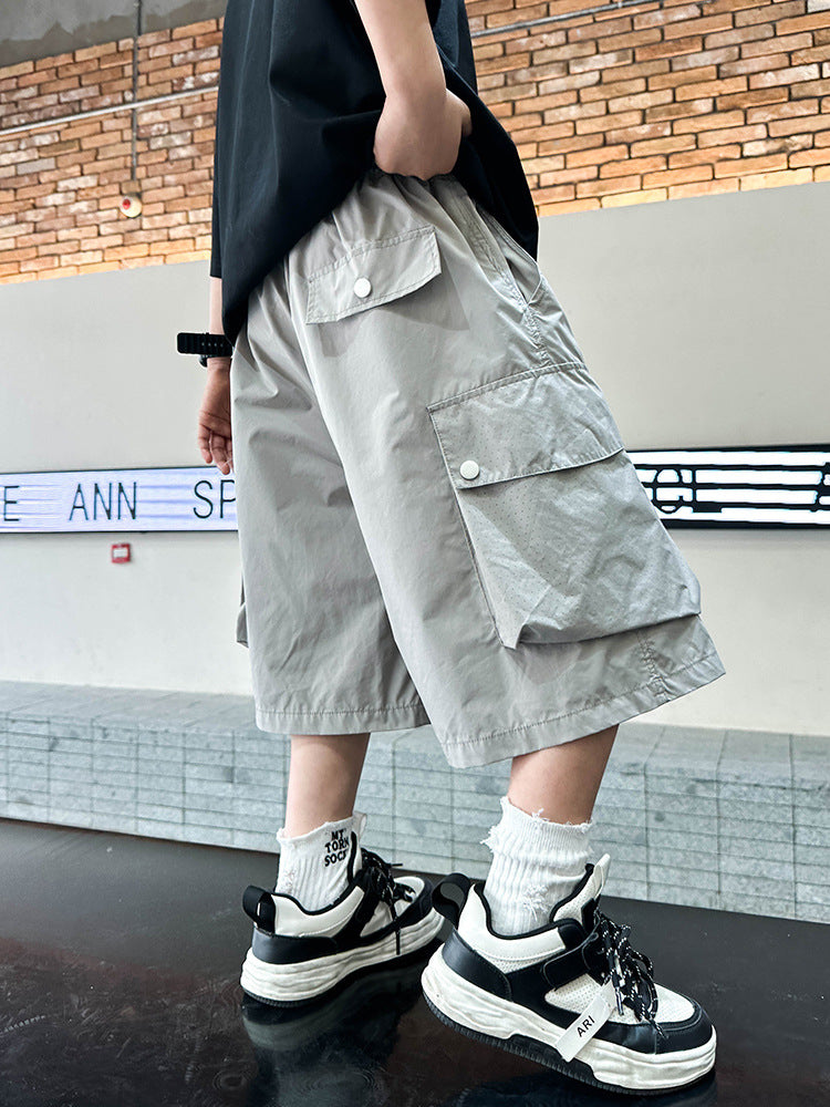 Boy Summer Shorts The Big Breathable Hole Children's Pants