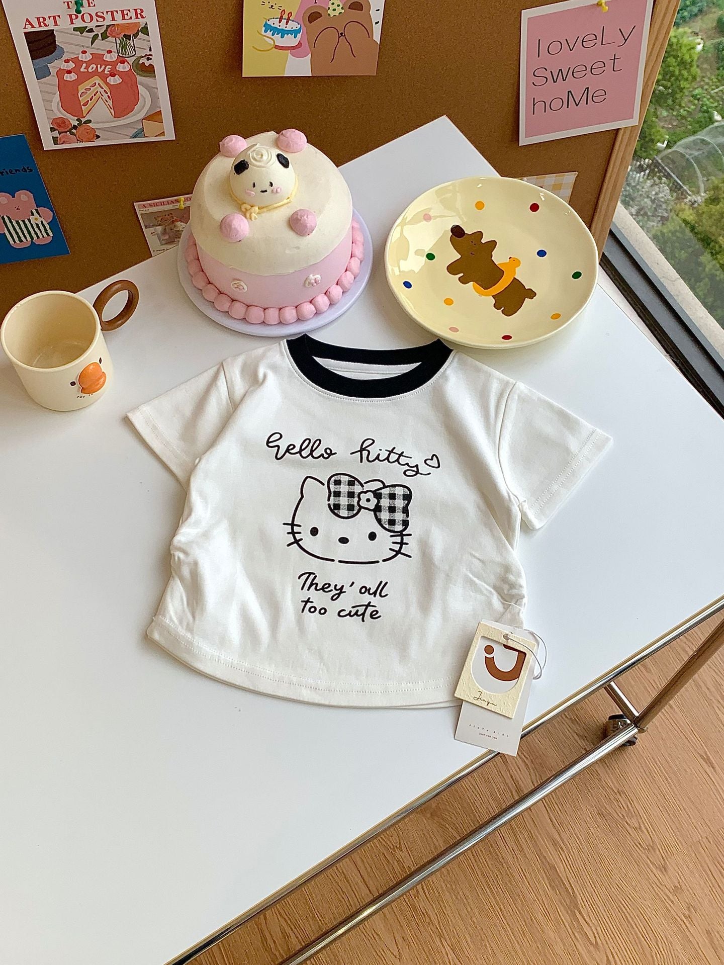 Summer Cartoon Printed Cotton Fashionable Short Sleeve Children's T-shirt