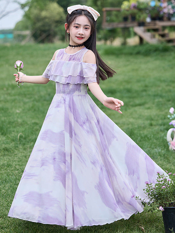 Fashionable Thin Princess Skirt Medium Big Children's Dress
