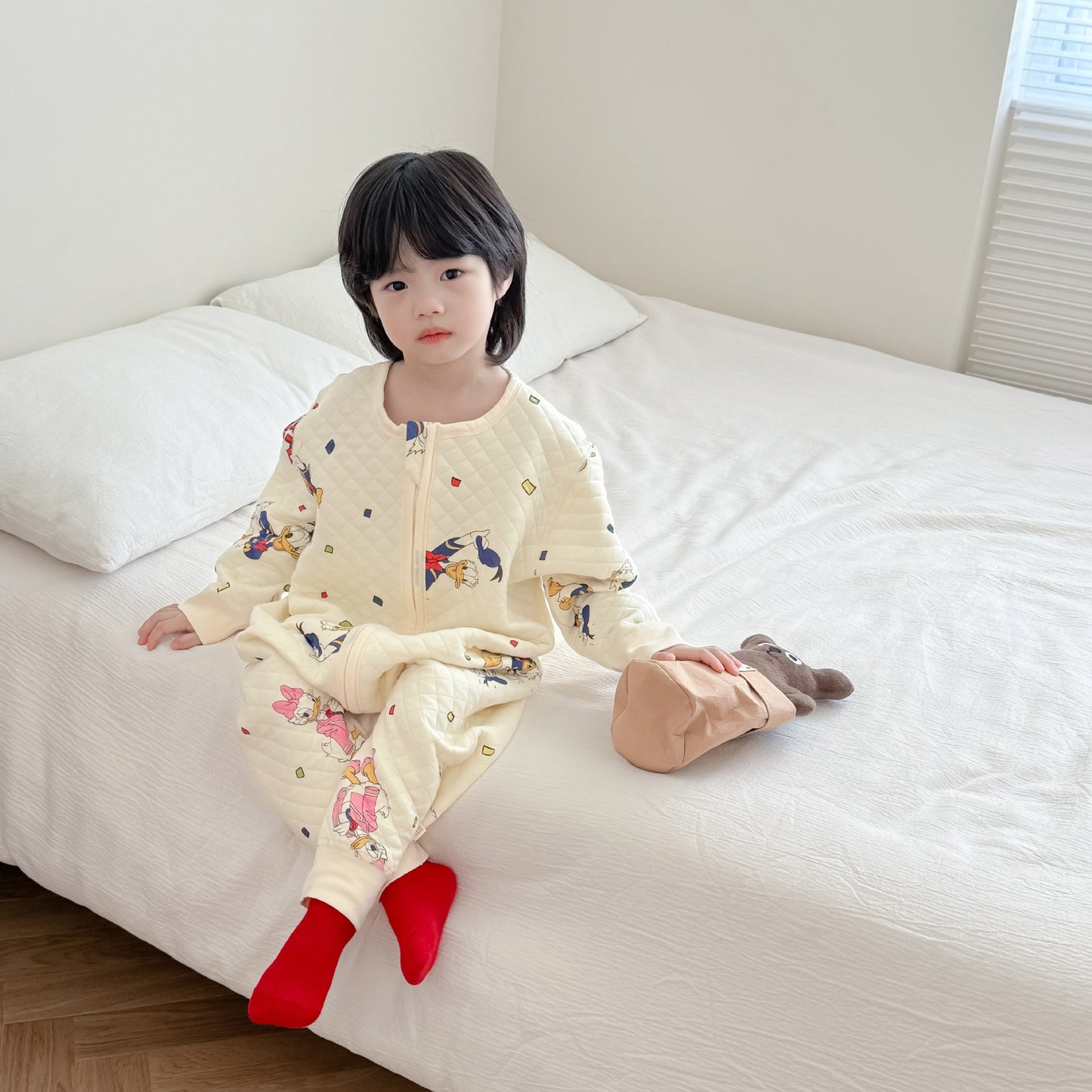 Seamless Warm Sleeping Bag Infant One-piece Jumpsuit, Climbing Suit