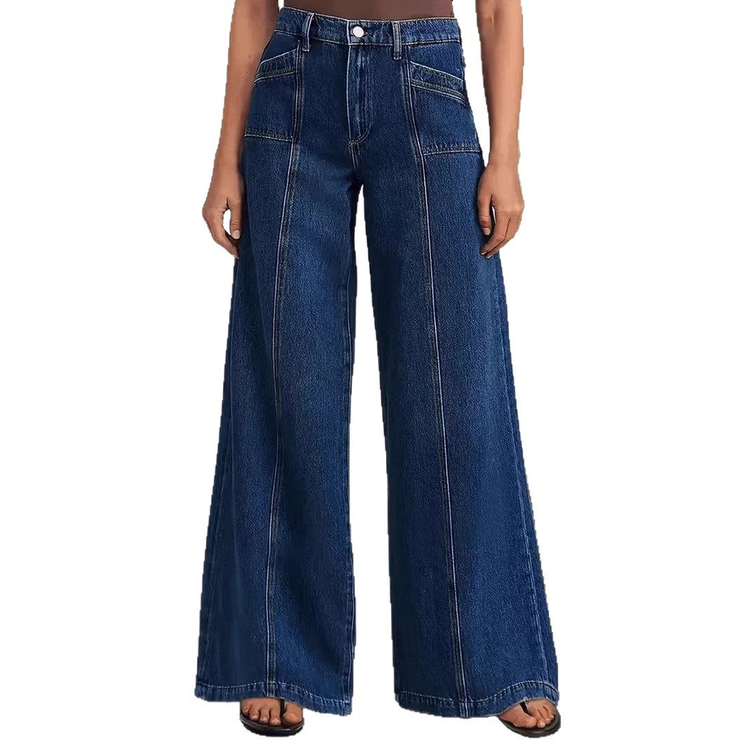 Women's Fashion Loose Wide Leg Comfortable Stretch Denim High Quality Women's Jeans
