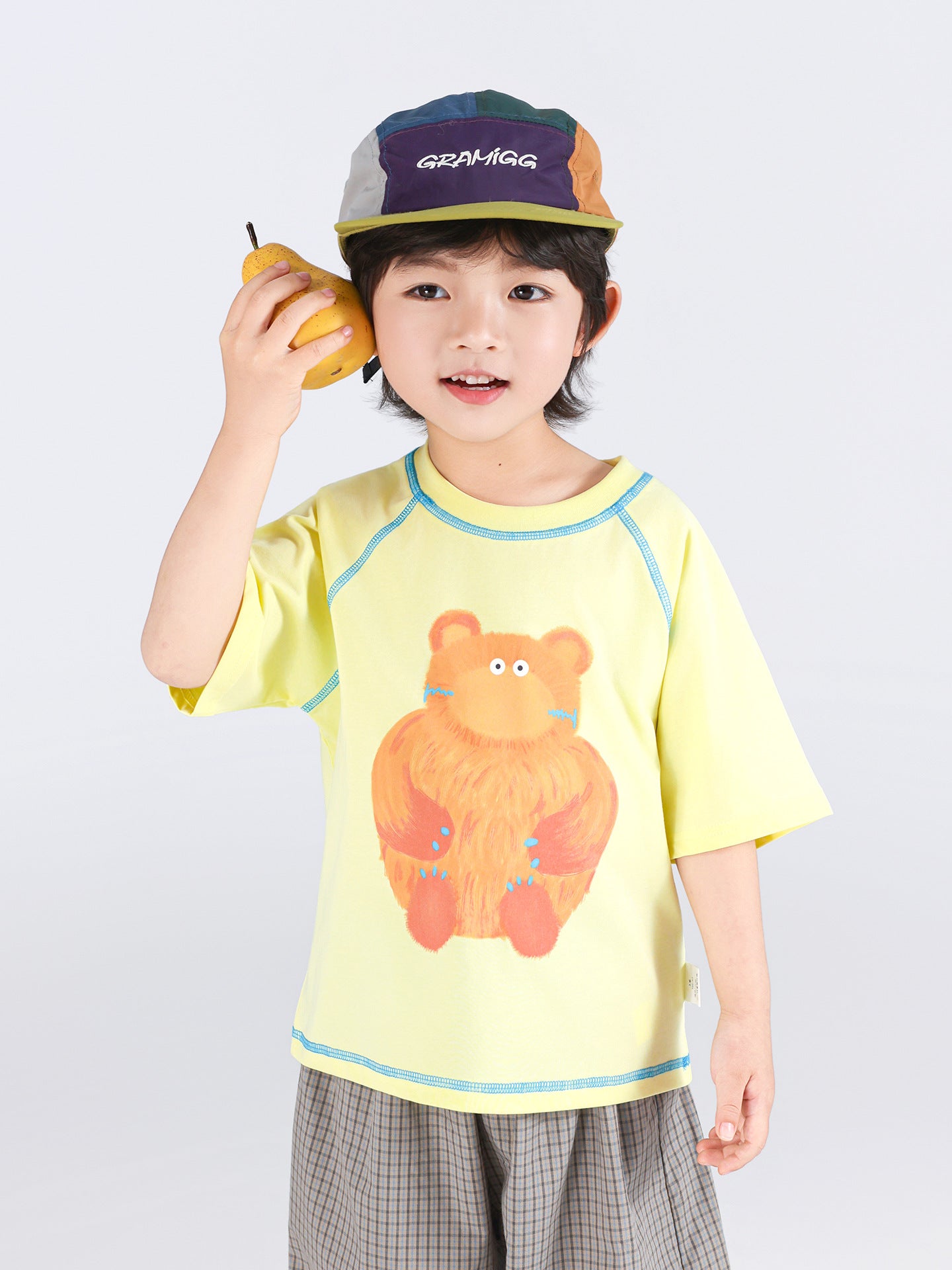 Children's Boy's Short-sleeved Cool Clothing Summer Clothes Antibacterial Half Children's T-shirt