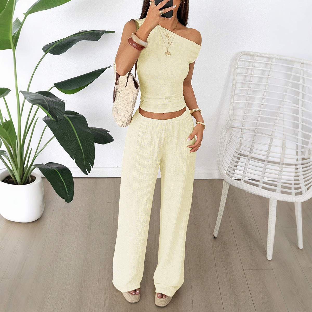 Casual Women's Leisure Vacation Trousers Two-piece Fashion Casual Suit