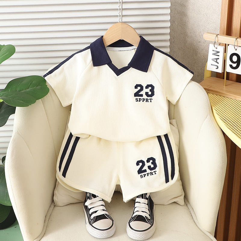 Children's Short-sleeved T-shirt Summer Clothing Shorts Clothes Children's Suit