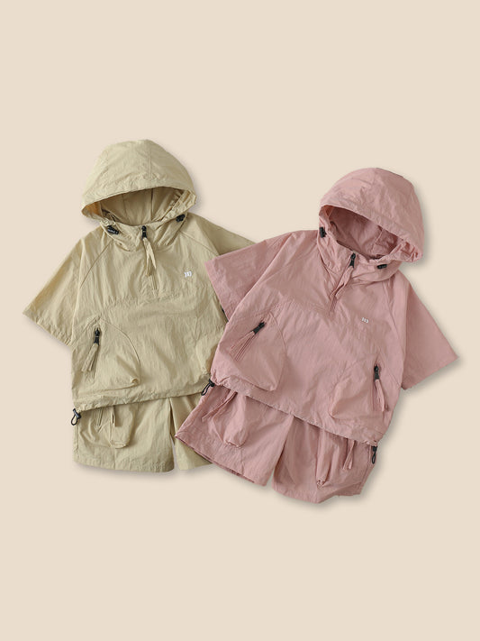 Summer Fashion Loose Comfortable Sports Hooded Children's Suit