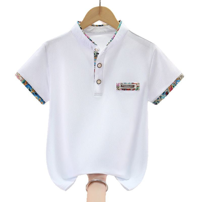 Children's Teens Short Sleeve Half Shirt Cotton Children's T-shirt