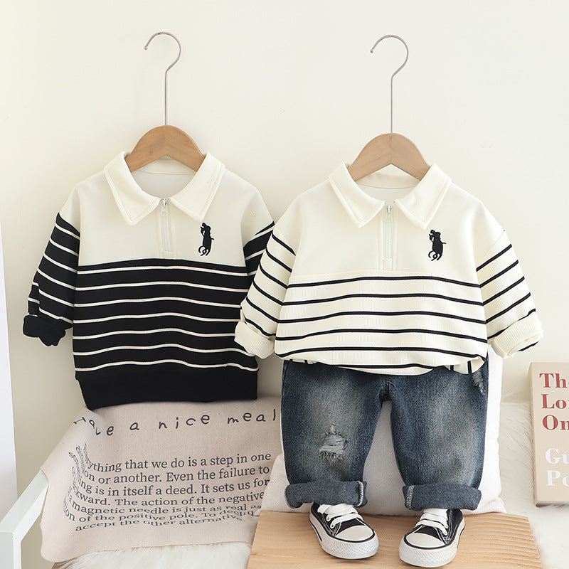 Children's Boys Spring Western Style Two-piece Set Long Sleeve Little Children's Suit