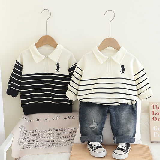 Children's Boys Spring Western Style Two-piece Set Long Sleeve Little Children's Suit
