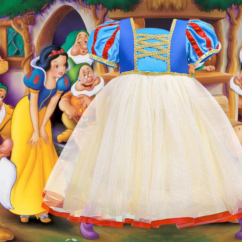 Summer Classic Color Matching Ball Gown Children's Dress