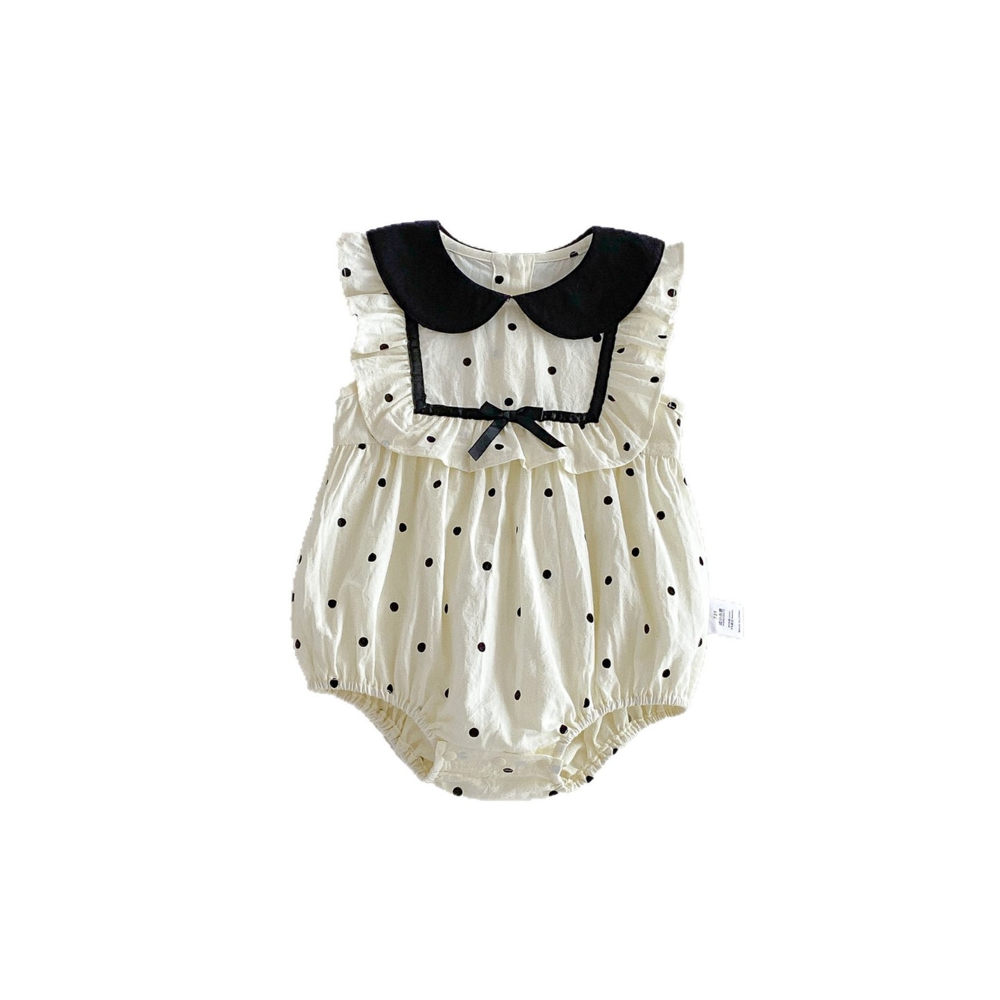 Summer Thin Clothes Sweet Polka Dot Plaid Vest Born Jumpsuit, Climbing Suit