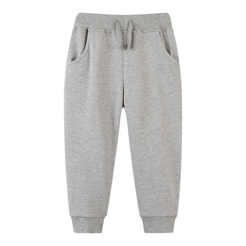 Casual Children's Autumn Sports Plaid Sweater Children's Pants