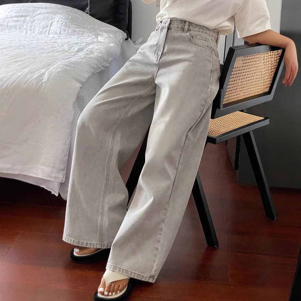 Women's Retro Lazy Autumn American High Waist Pants