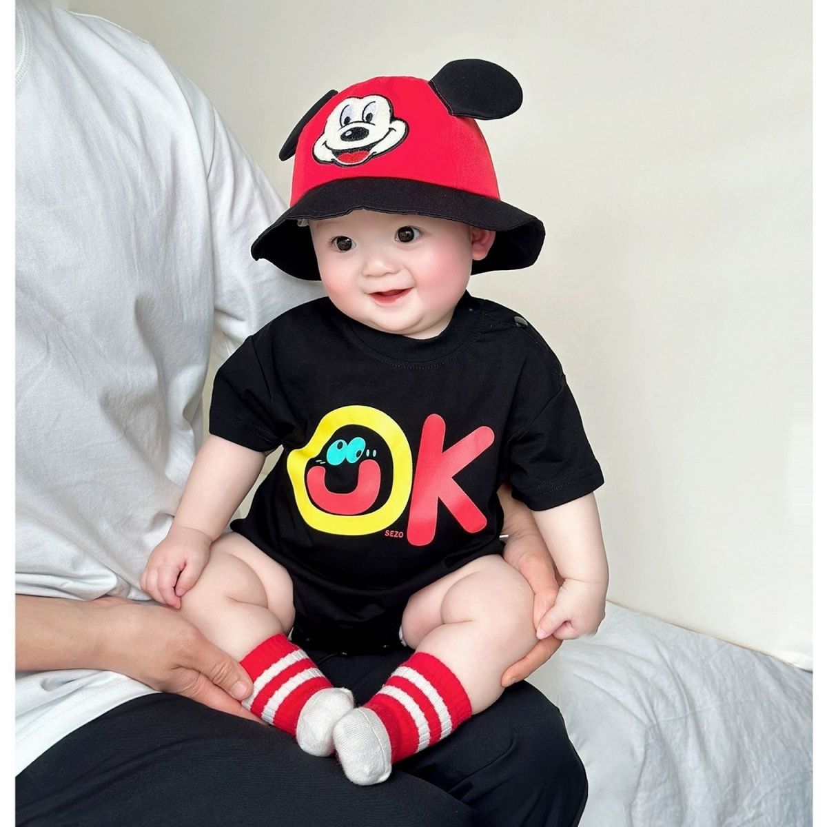 Clothes For Babies Letters Jumpsuit Summer Male Female Rompers Jumpsuit, Climbing Suit
