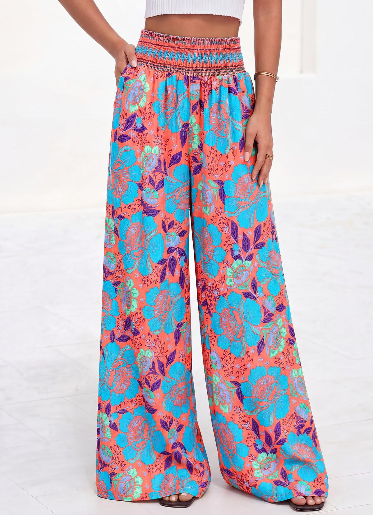 Women's Summer Comfortable High Waist Wide Leg Casual Pants