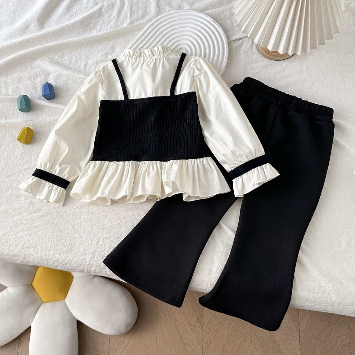 Children's Fashion Spring Clothing Elegant Thousand Gold Classic Shirt Children's Suit