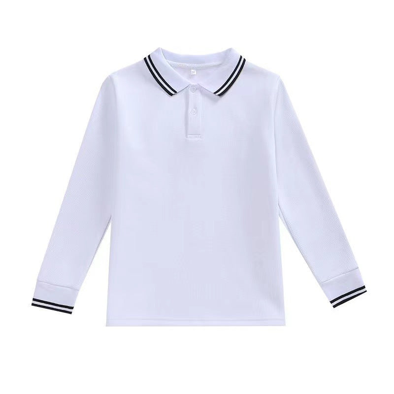 Children's School Uniform Lapel Kindergarten Suit White Purified Children's T-shirt
