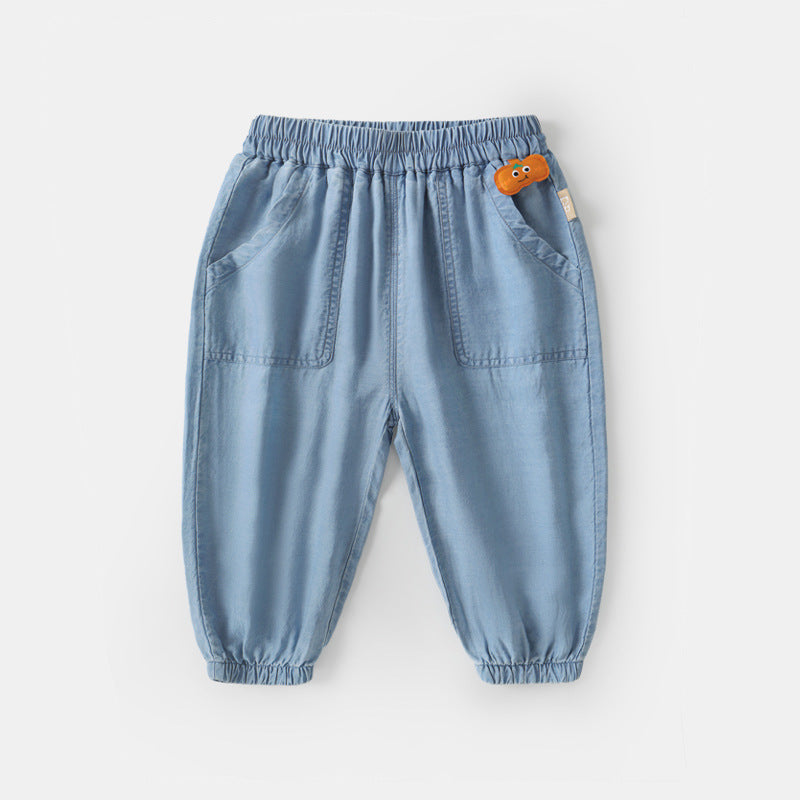 Children's Kaka Panda Boys Jeans Summer Trousers Children's Pants