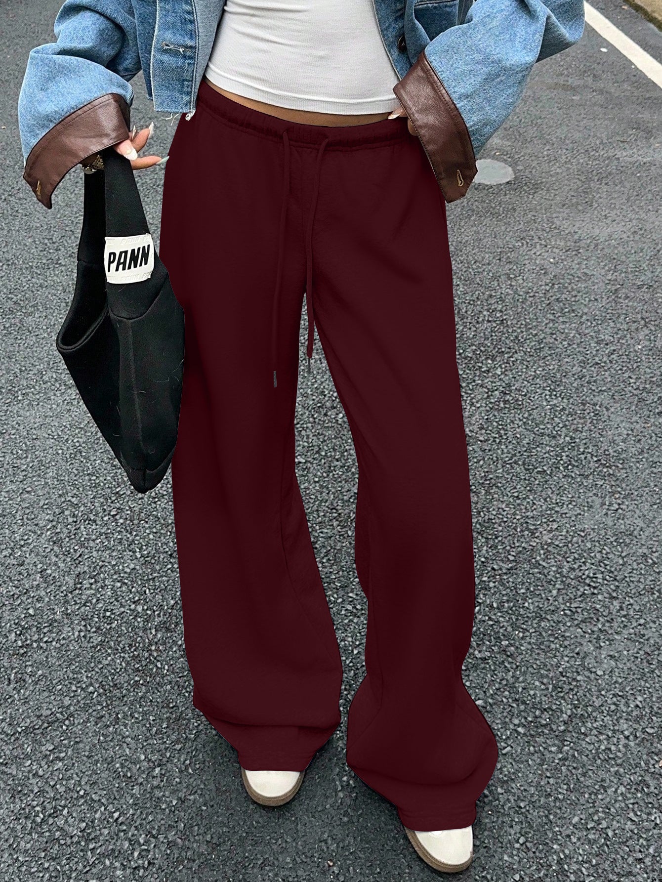 Autumn Style Retro Waist Idle Versatile Draping Casual Pants