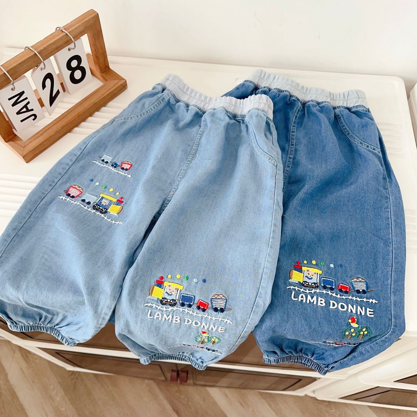 Children's Summer Silk Jeans Thin Boy's Children's Pants