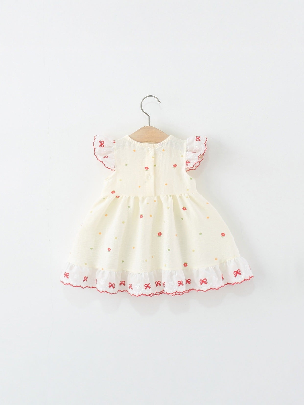 Children's Clothing Summer Cartoon Rabbit Bow Single Layer Cotton Princess Children's Dress