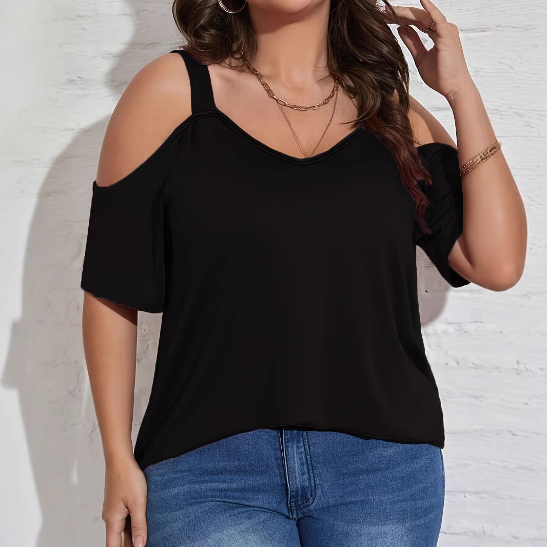 Innovative Women's Solid Color Fashion Sleeve Shorts