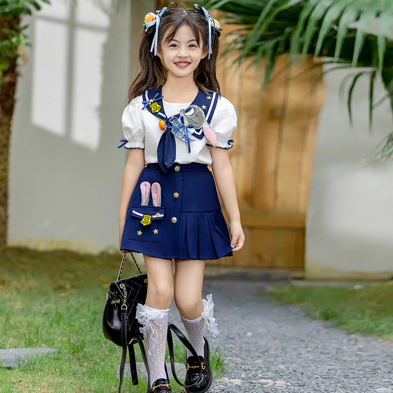 Summer Rabbit Police Officer Performance Costume Western Style Children's Suit