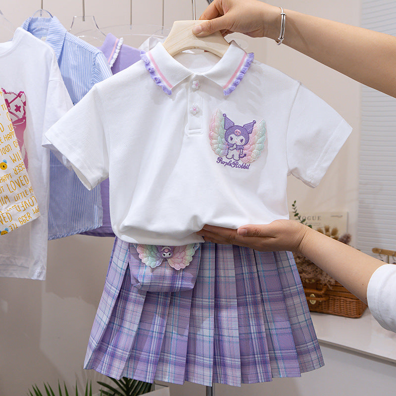 Children's Dress Clow Clothes Preppy Style Pleated Children's Suit