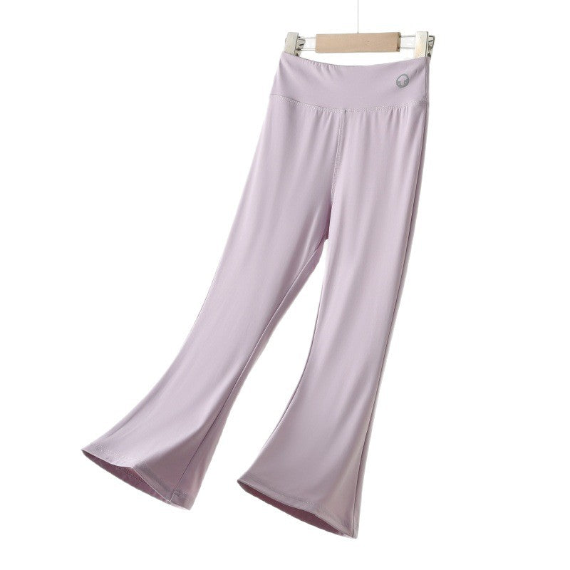 Children's Yoga Summer Skinny Shark Older Black Bell-bottoms Children's Pants