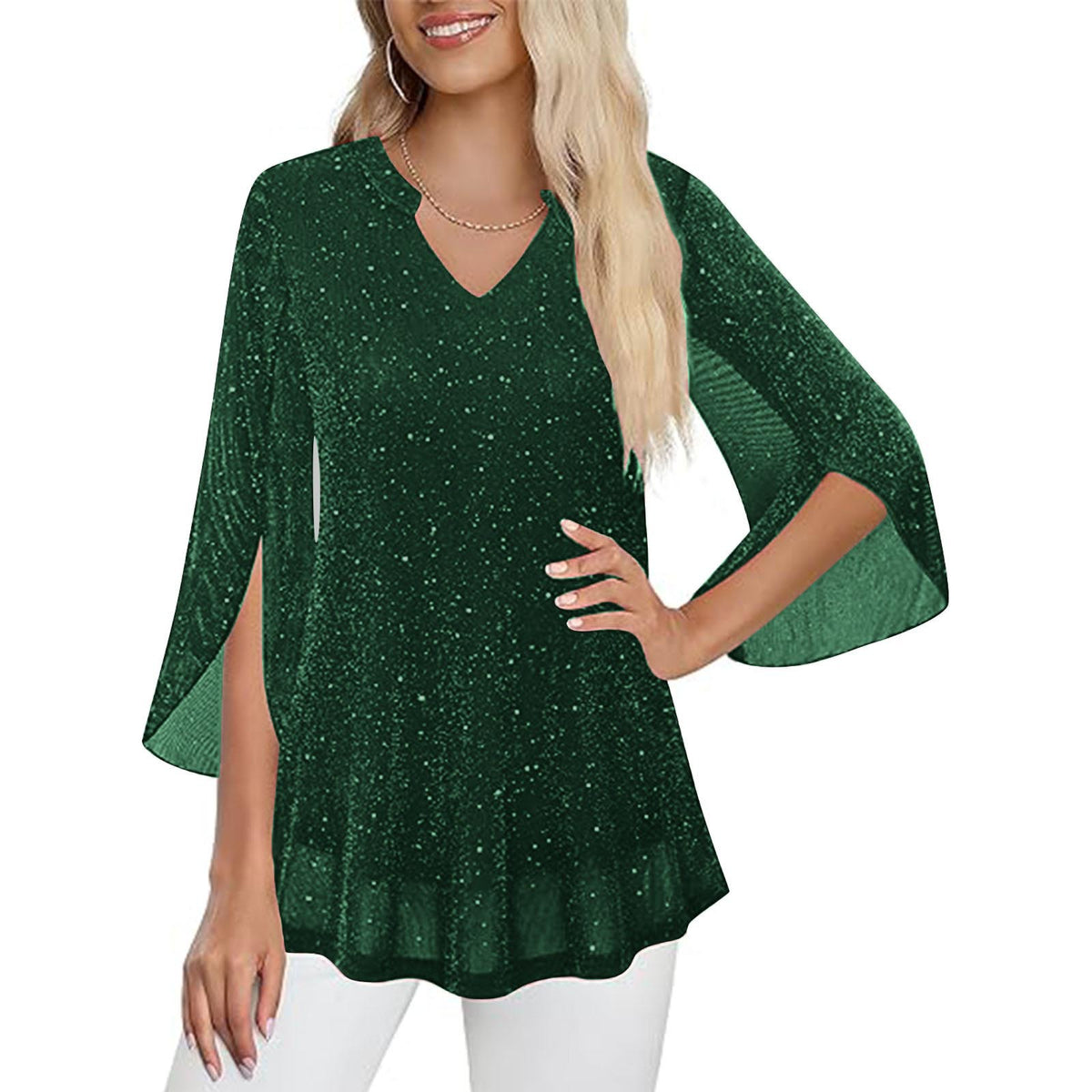 Women's Layer Sier String Mesh Summer Flare Tops