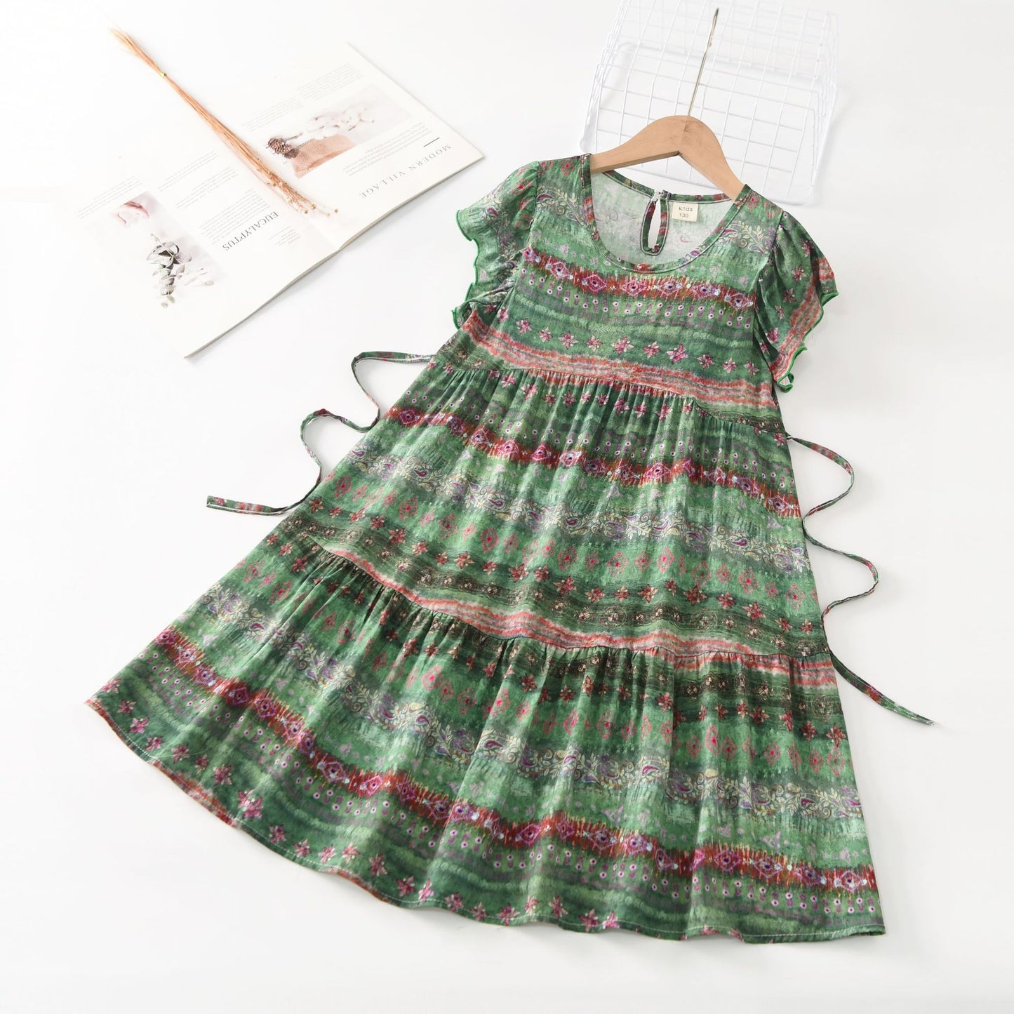 Children's Cotton Silk Home Nightdress Breathable Artificial Children's Dress