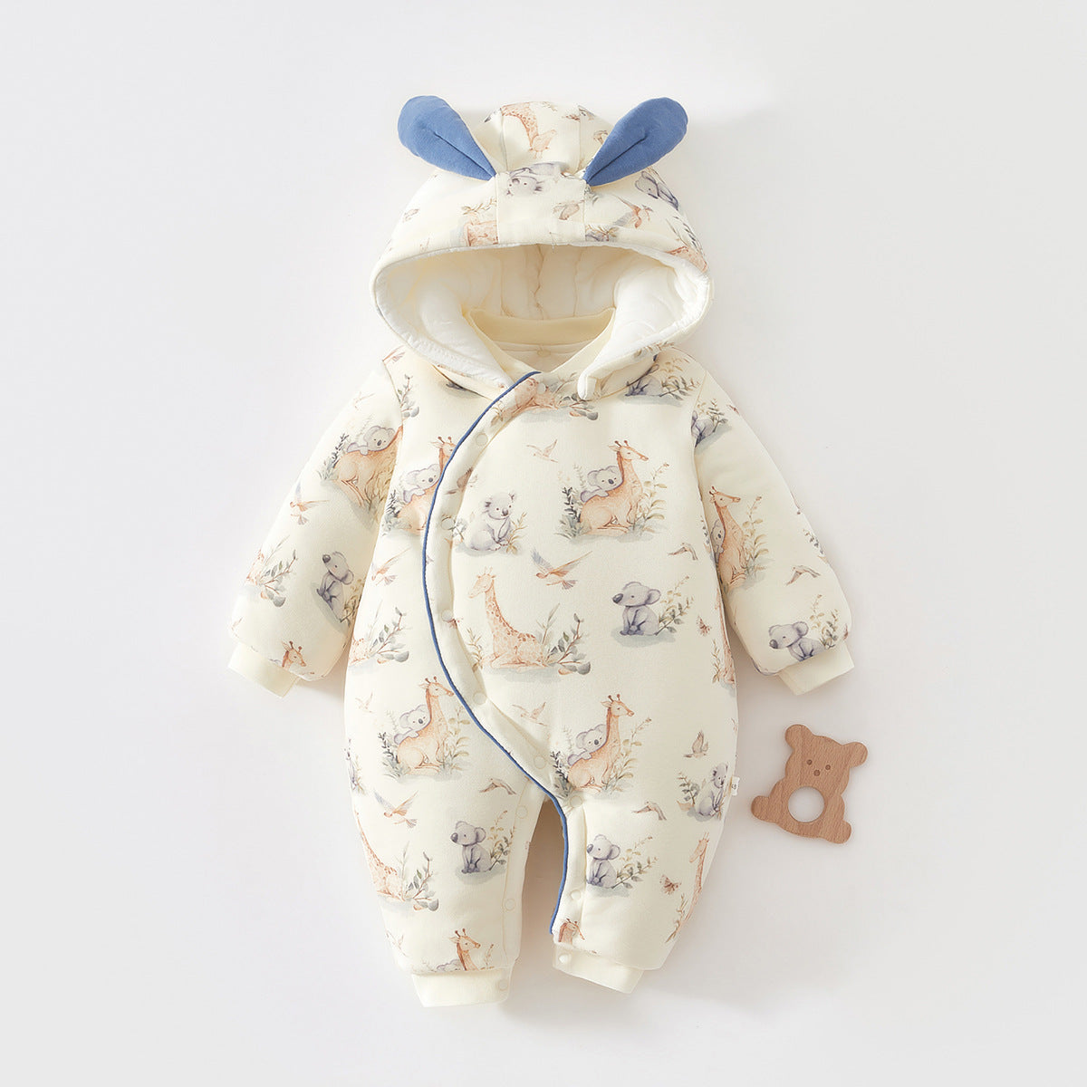 Women's & Men's Coat Quilted Jumpsuit Infant Outwear Hooded Thickened Worship Clothes Jumpsuit, Climbing Suit