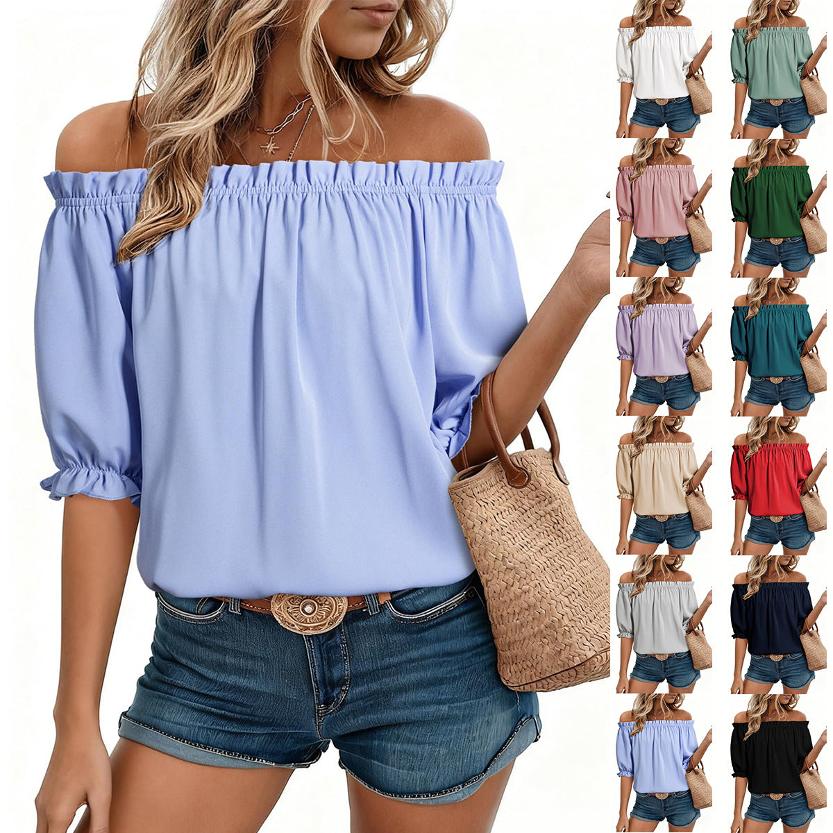 New Cool Classic Women's Ruffled Shirt Blouse