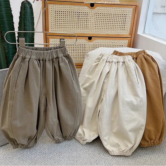 Children's Boy Loose Soft Glutinous Bloomers Spring Harem Western Style Children's Pants