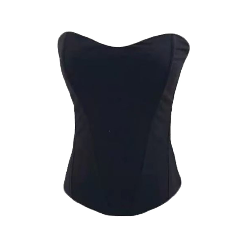 Women's Hot Wind Black Tube Outer Wear Super Look Skinny Slimming Small Vest/suspenders/tube Top