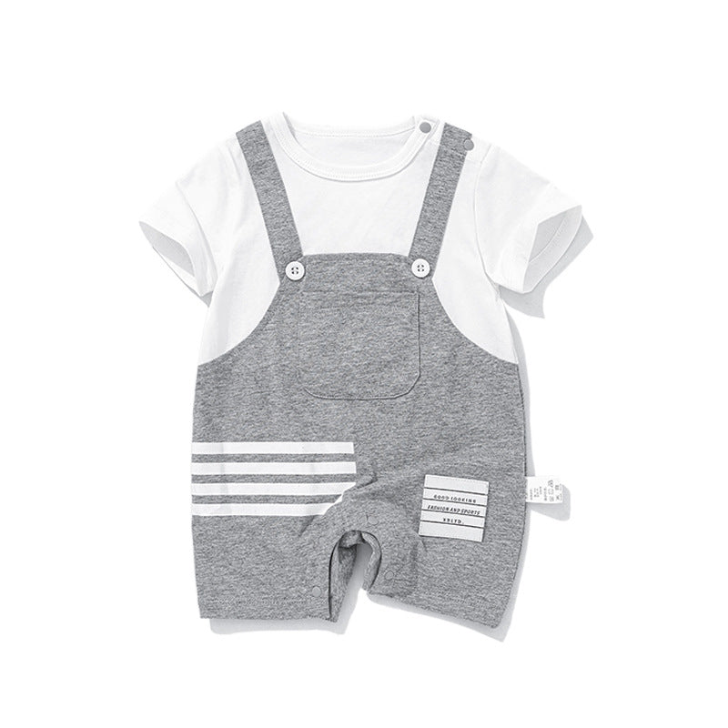 Jumpsuit Summer Clothes Born Western Style Boy Full Moon Jumpsuit, Climbing Suit