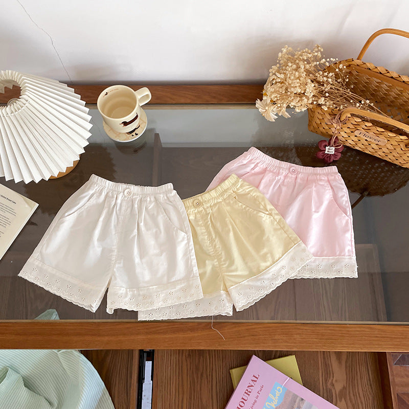Innovative Slouchy Children's Shorts Summer Lace Children's Pants