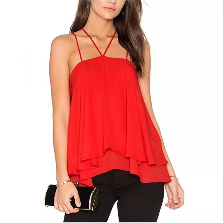 Innovative Unique Charming Women's Sling Chiffon Small Vest/suspenders/tube Top