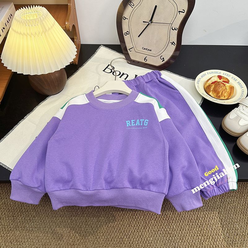 Children's Clothing Boys Autumn Fashion Fashionable Sports Long-sleeved Sweater Children's Suit
