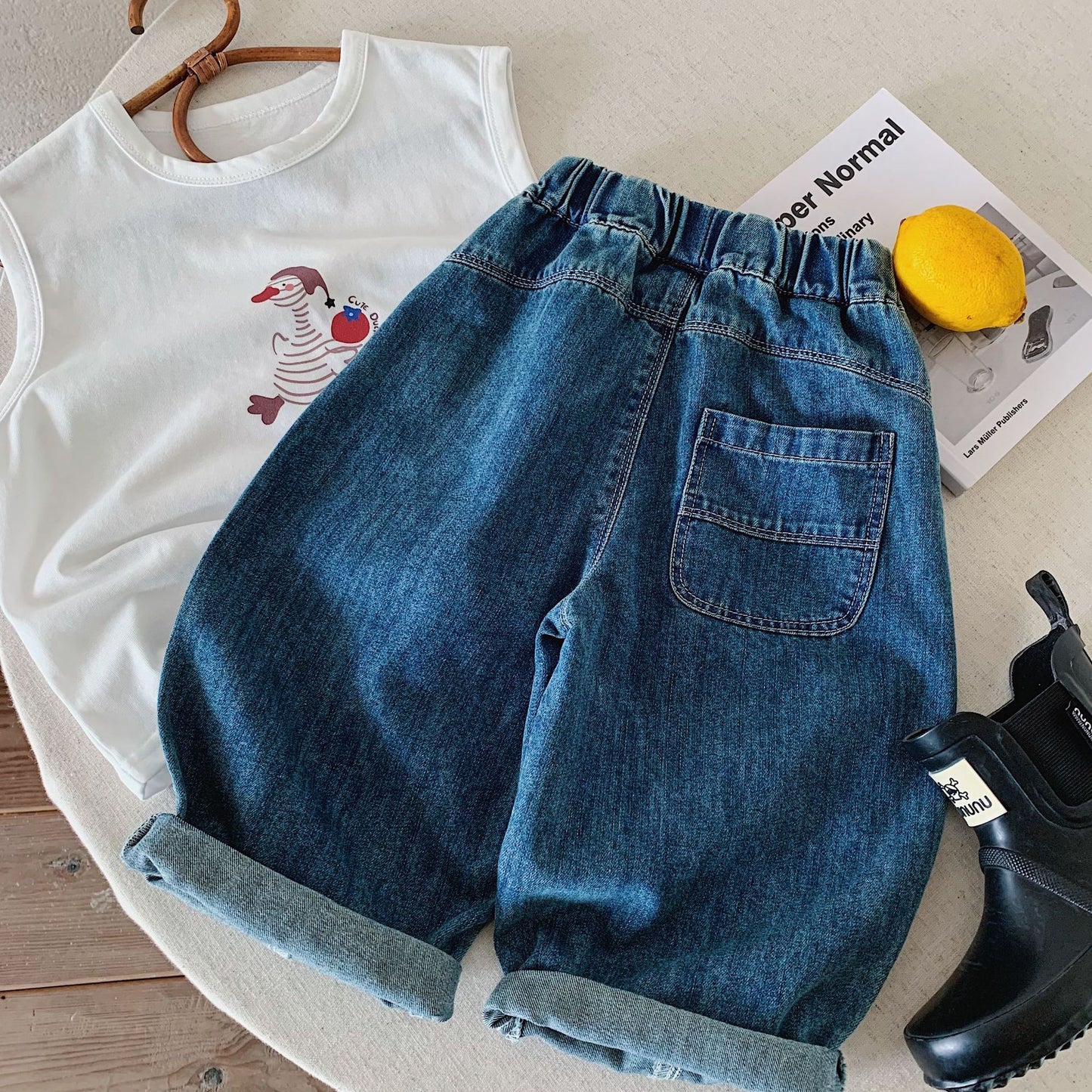 Children's Boy Machete Jeans Casual Thin Type Loose Children's Pants