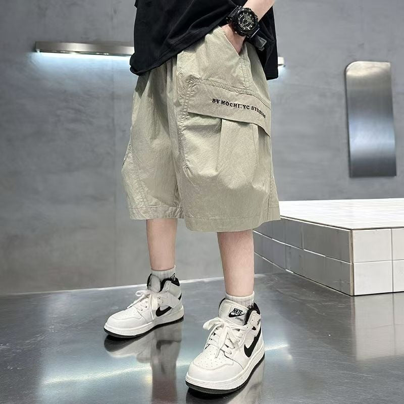 Children's Shorts Summer Thin Middle Big Overalls Children's Pants
