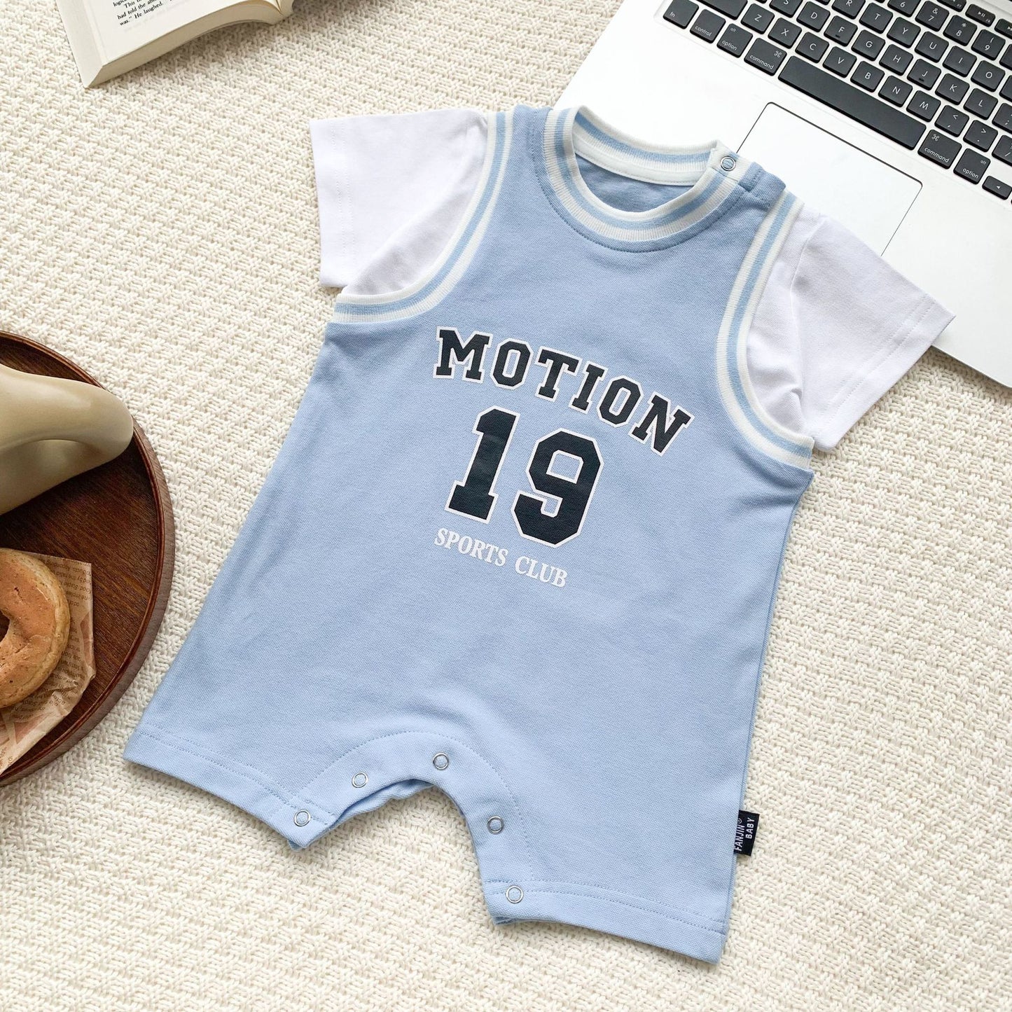 Women's & Men's Infant Rompers Summer Fake Two-piece Design Basketball Romper Going Jumpsuit, Climbing Suit