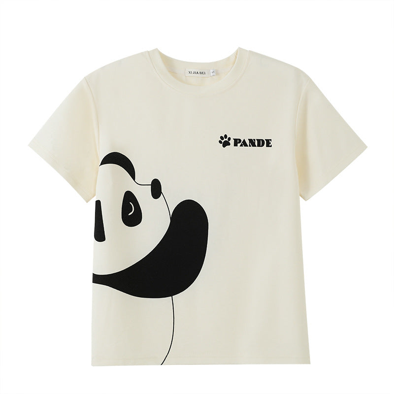 Children's Pearl Cotton T-shirt Korean Style Fried Street Parent-child Outfit