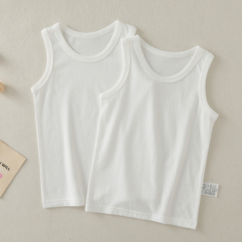 Children's Cotton Boys Summer Thin Vest Mesh Children's T-shirt