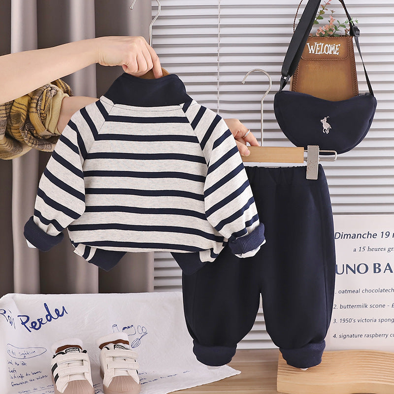 Spring Korean Style Sportswear Sweatshirt Two-piece Children's Suit