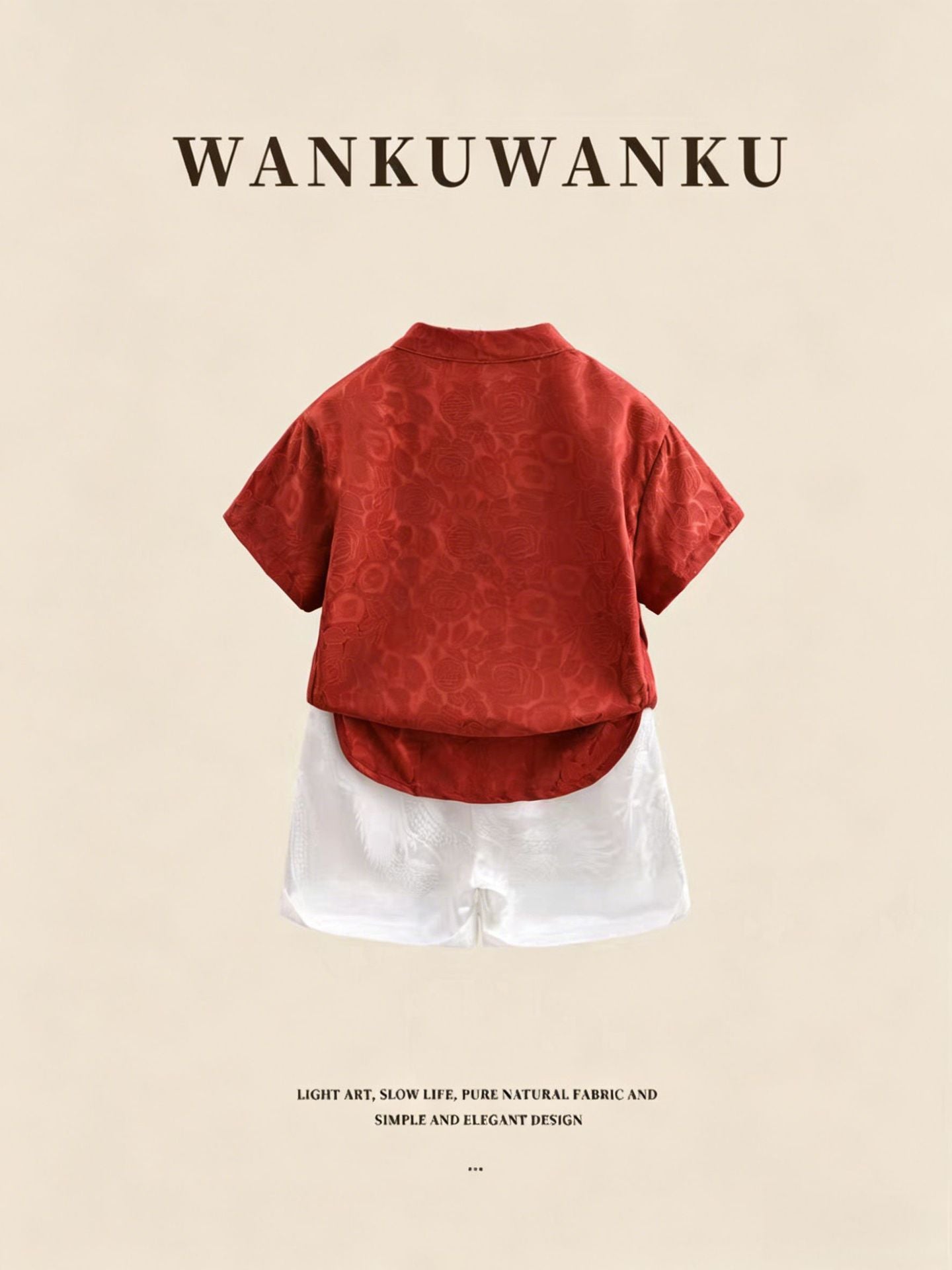 Children's Summer Blouse Chinese Style Buckle Shirt Children's Suit
