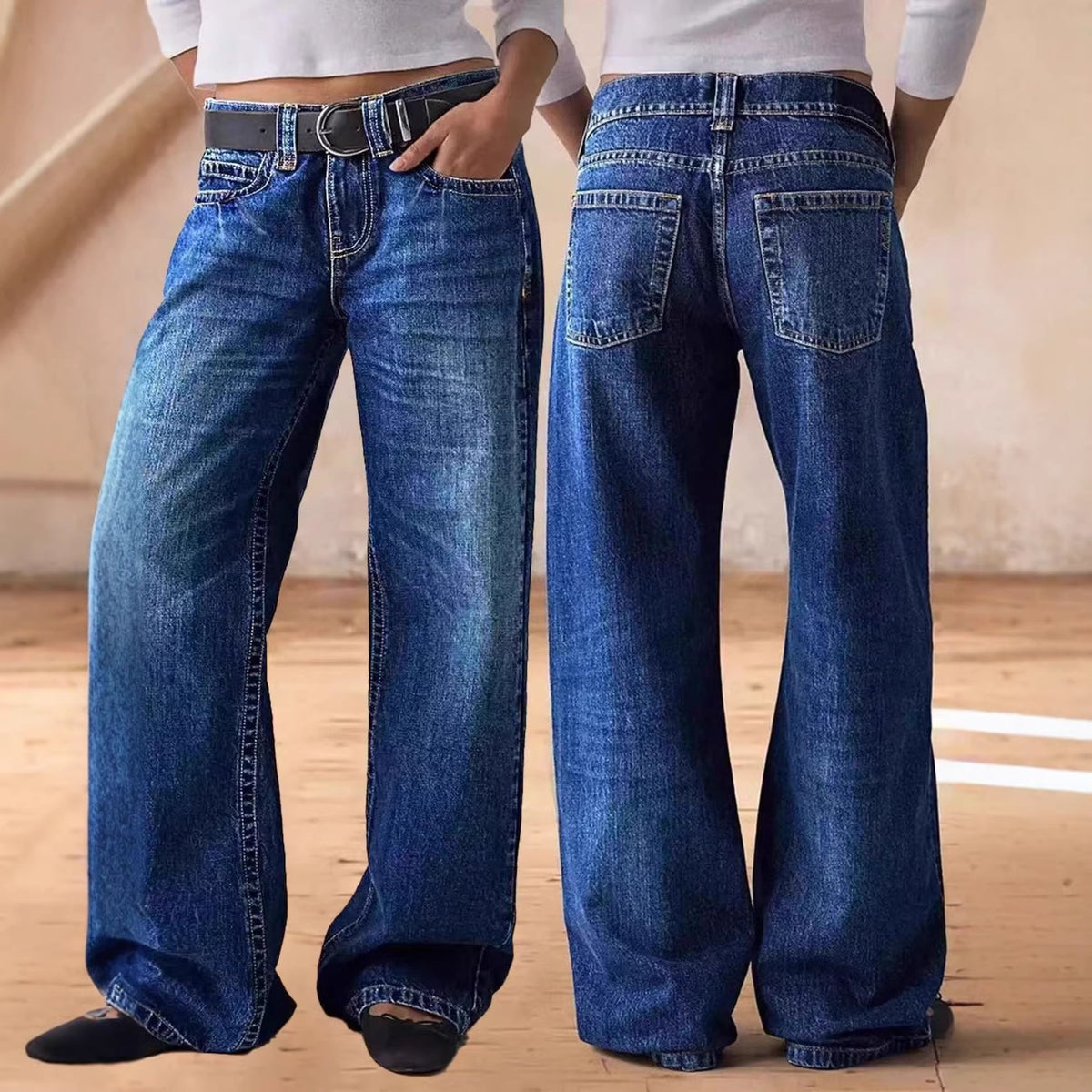 Women's Loose Washed-out Casual Comfortable Summer Style Jeans