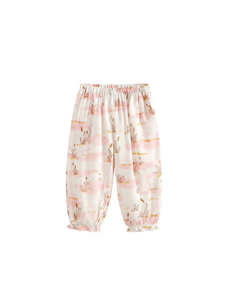 Air Conditioner Summer Clothing Elastic Waist Anti Children's Pants