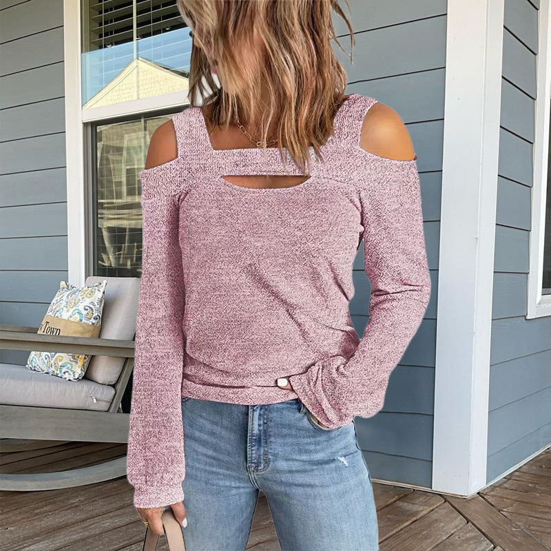 Women's Fashion Casual Solid Color Loose Long Women's T-shirt