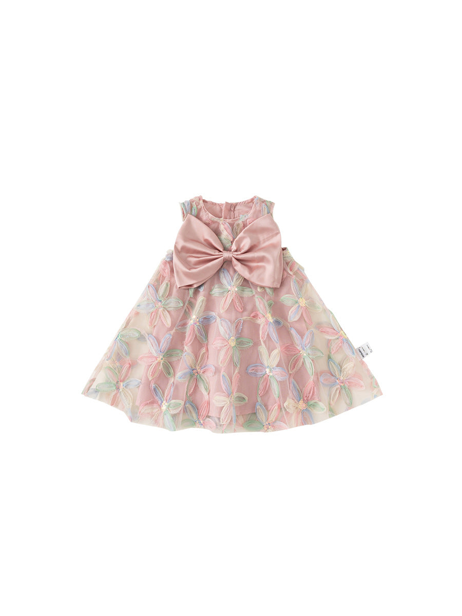 Summer Clothing Princess Skirt Bow Sleeveless Pettiskirt Children's Dress